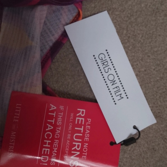 Women’s Pink Retro Print Mini Dress - Picture 5 of 5